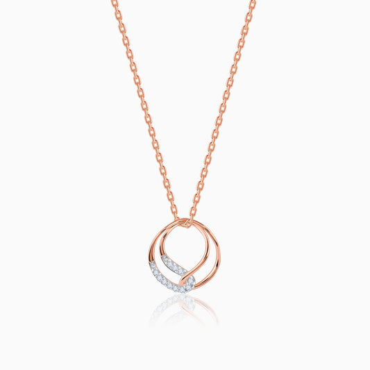 Rose Gold Oxbow Diamond Pendant