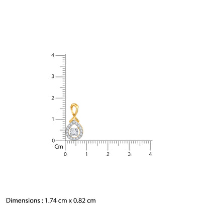Gold Infinite Drop Lab Grown Diamond Pendant