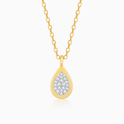 Gold Charming Drop Diamond Pendant