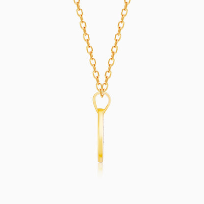 Gold Charming Drop Diamond Pendant