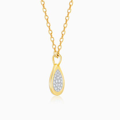 Gold Charming Drop Diamond Pendant
