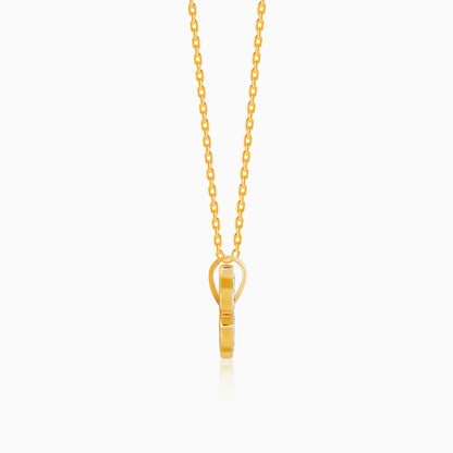 Gold Butterfly In Flight Lab Grown Diamond Pendant