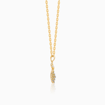 Gold Poire Diamond Pendant