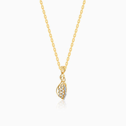 Gold Poire Diamond Pendant