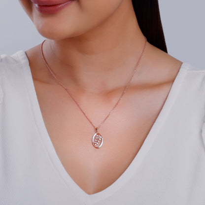 Rose Gold Sweet Alyssum Lab Grown Diamond Pendant