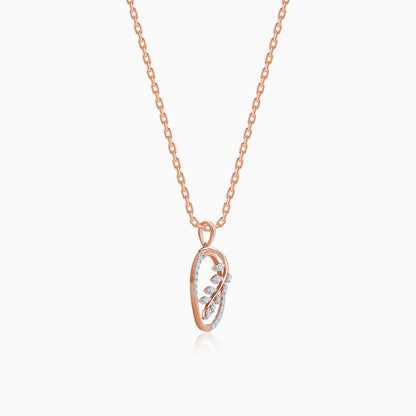 Rose Gold Sweet Alyssum Lab Grown Diamond Pendant
