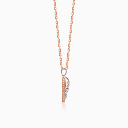 Rose Gold Sweet Alyssum Lab Grown Diamond Pendant