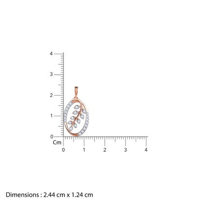 Rose Gold Sweet Alyssum Lab Grown Diamond Pendant