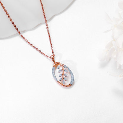 Rose Gold Sweet Alyssum Lab Grown Diamond Pendant