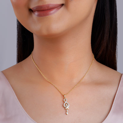 Gold Precious Infinity Lab Grown Diamond Pendant