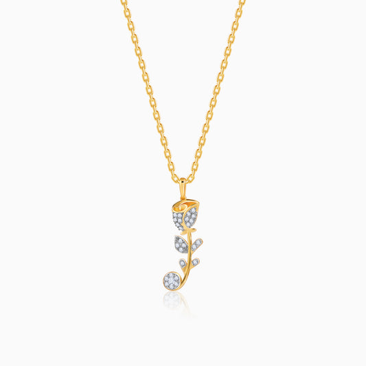 Gold Rose Reverie Diamond Pendant- gold pendant for women
