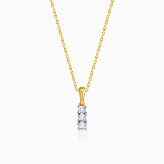 Gold Classic Line Lab Grown Diamond Pendant