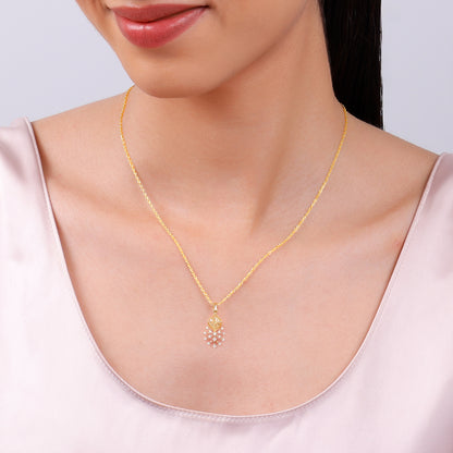 Gold Fireworks Lab Grown Diamond Pendant