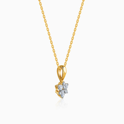 Gold Floretta Lab Grown Diamond Pendant