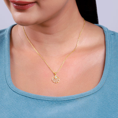 Gold Admiring Shine Lab Grown Diamond Pendant