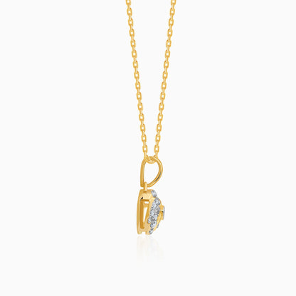 Gold Twirl Lab Grown Diamond Pendant