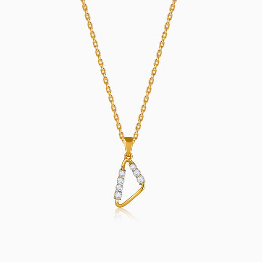 Gold Prism Muse Lab Grown Diamond Pendant