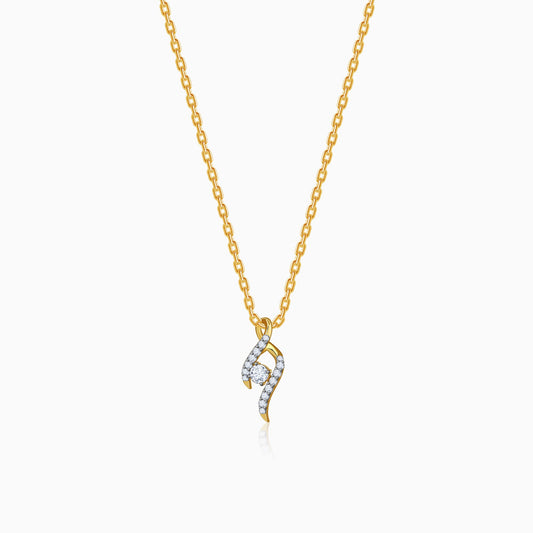 Gold Aurelia Spiral Lab Grown Diamond Pendant