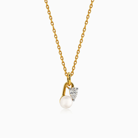 Gold Divine Trace Lab Grown Diamond Pendant