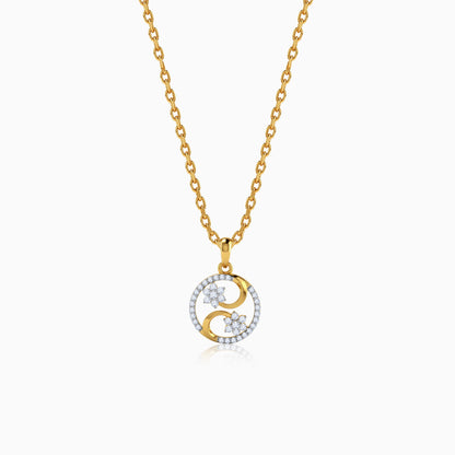 Gold Flowerfied Lab Grown Diamond Pendant
