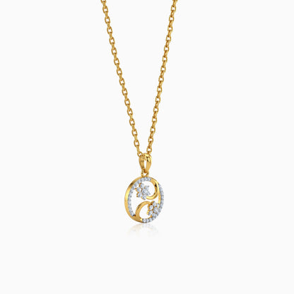 Gold Flowerfied Lab Grown Diamond Pendant