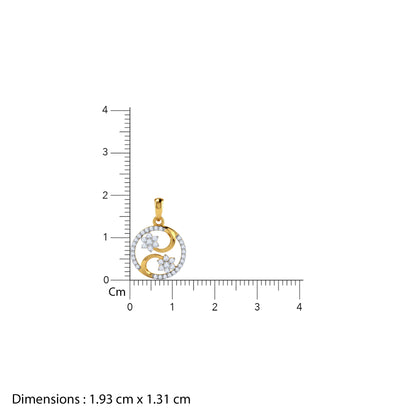 Gold Flowerfied Lab Grown Diamond Pendant
