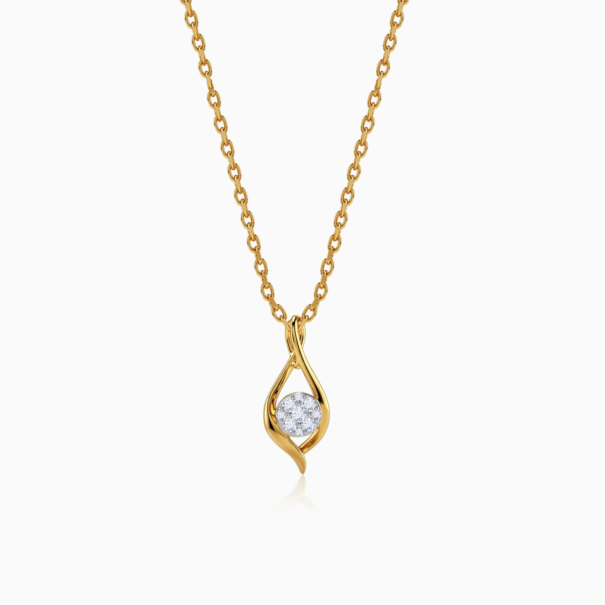 Gold Celeste Infinity Lab Grown Diamond Pendant