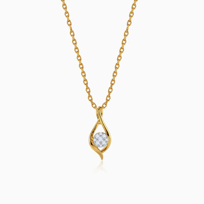 Gold Celeste Infinity Lab Grown Diamond Pendant