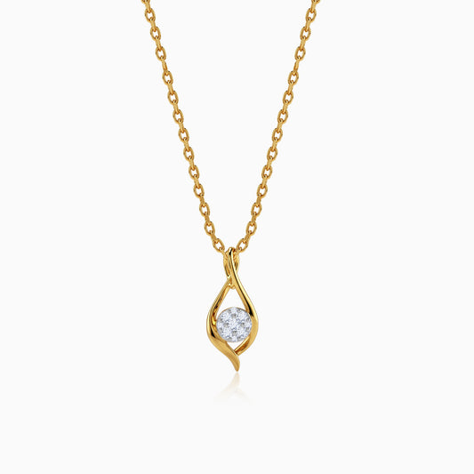 Gold Celeste Infinity Lab Grown Diamond Pendant