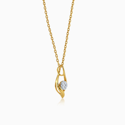 Gold Celeste Infinity Lab Grown Diamond Pendant