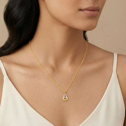 Gold Interstellar Lab Grown Diamond Pendant