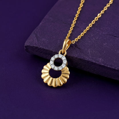 Gold Interstellar Lab Grown Diamond Pendant