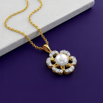 Anushka Sharma Gold Zahra Shine Lab Grown Diamond Pendant