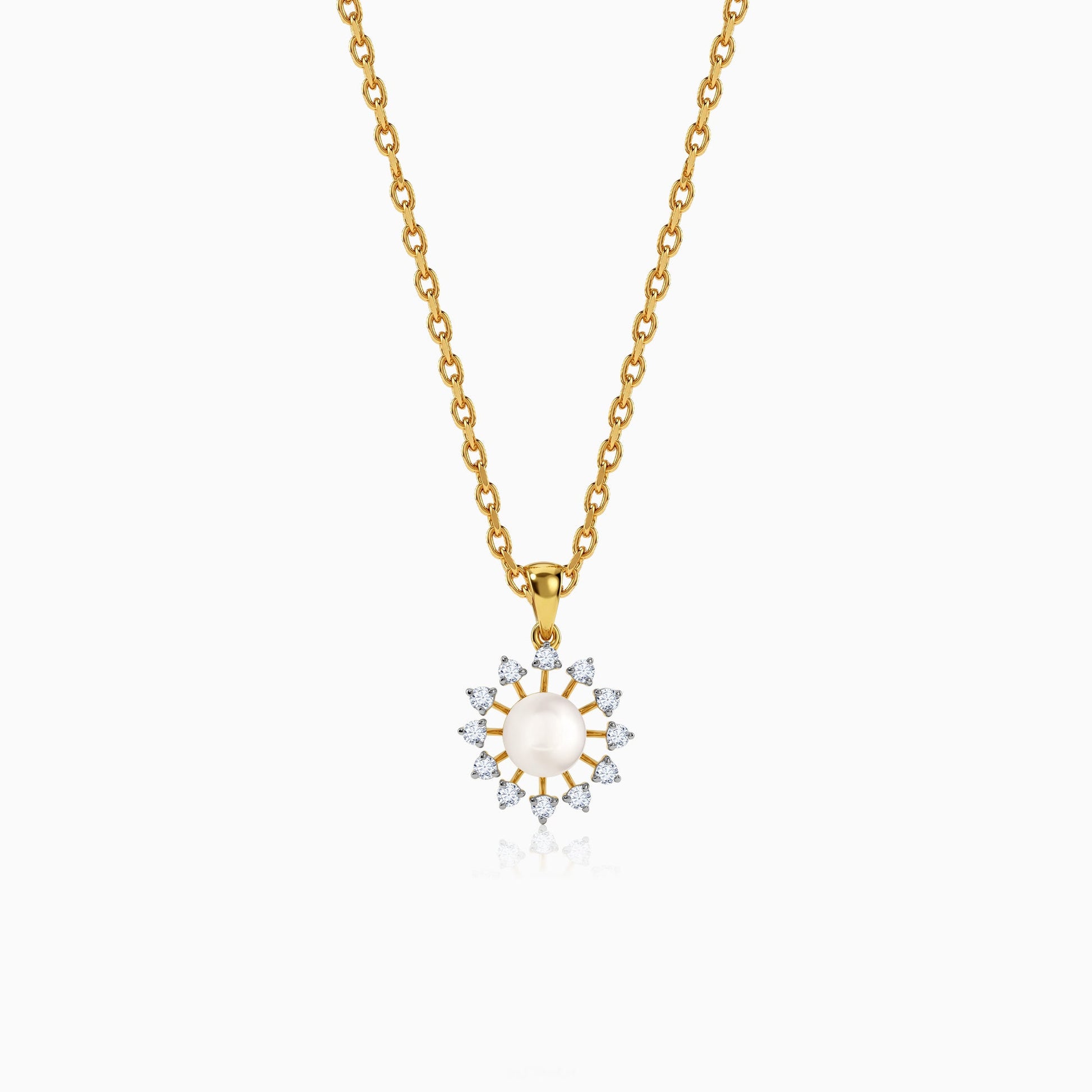 Gold Fiore Lab Grown Diamond Pendant