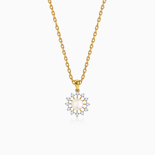 Gold Fiore Lab Grown Diamond Pendant