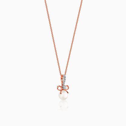 Anushka Sharma Rose Gold Cielo Bow Lab Grown Diamond Pendant