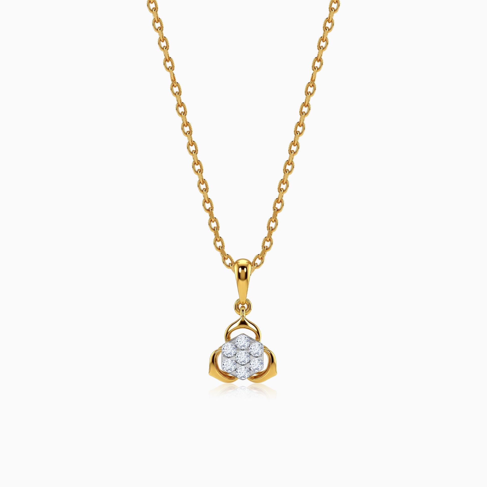 Gold Fortuna Glow Lab Grown Diamond Pendant