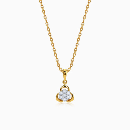 Gold Fortuna Glow Lab Grown Diamond Pendant