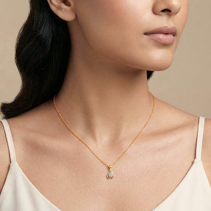 Gold Fortuna Glow Lab Grown Diamond Pendant