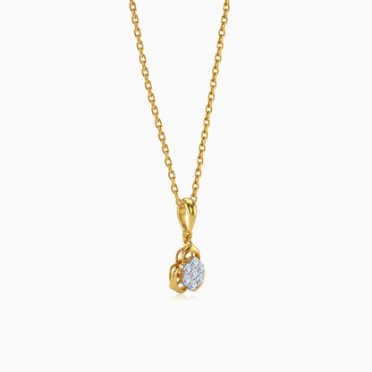Gold Fortuna Glow Lab Grown Diamond Pendant