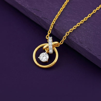 Gold Borealis Lab grown Diamond Pendant