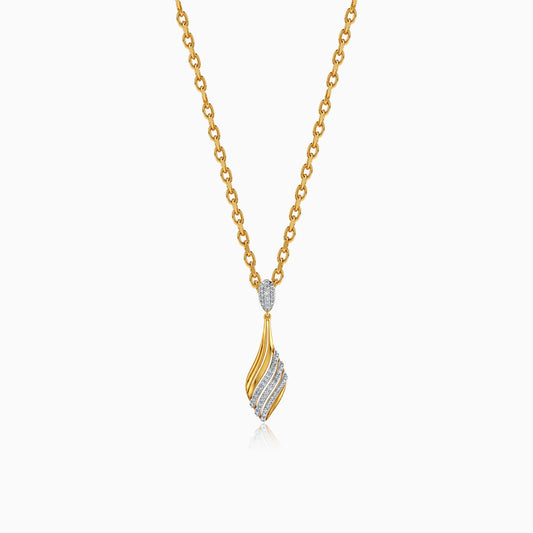 Gold Aurora Drift Lab Grown Diamond Pendant
