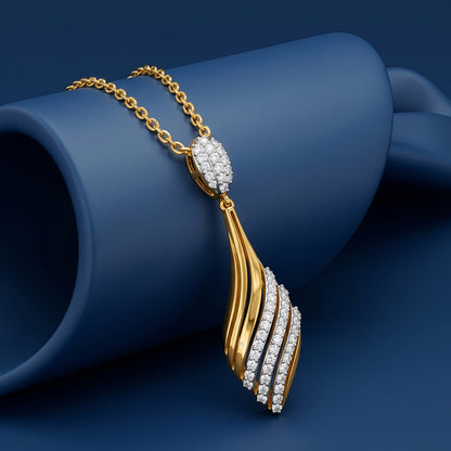 Anushka Sharma Gold Aurora Drift Lab Grown Diamond Pendant