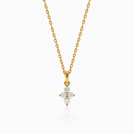 Gold Prism Shine Lab Grown Diamond Pendant