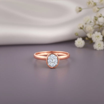 Rose Gold Eclipse Lab Grown Diamond Ring