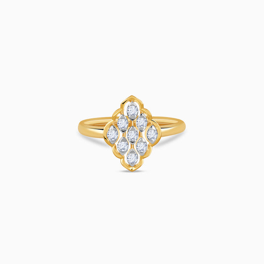 Gold Amer Trellis Lab Grown Diamond Ring