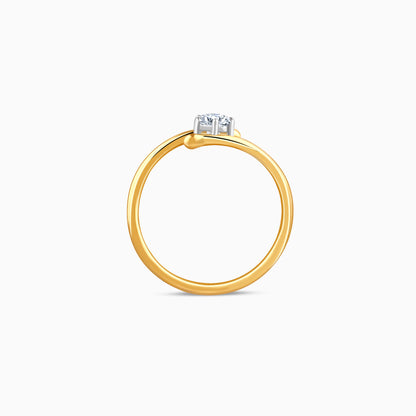Gold Auric Solitaire Lab Grown Diamond Ring