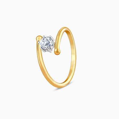 Gold Auric Solitaire Lab Grown Diamond Ring