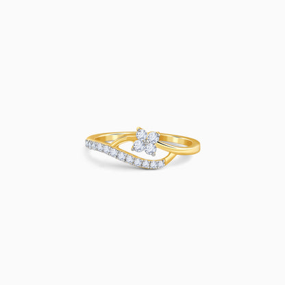 Gold Charming Flora Lab Grown Diamond Ring