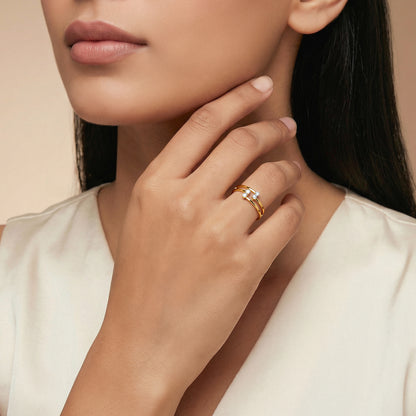 Gold Museworthy Lab Grown Diamond Ring (Size 12)